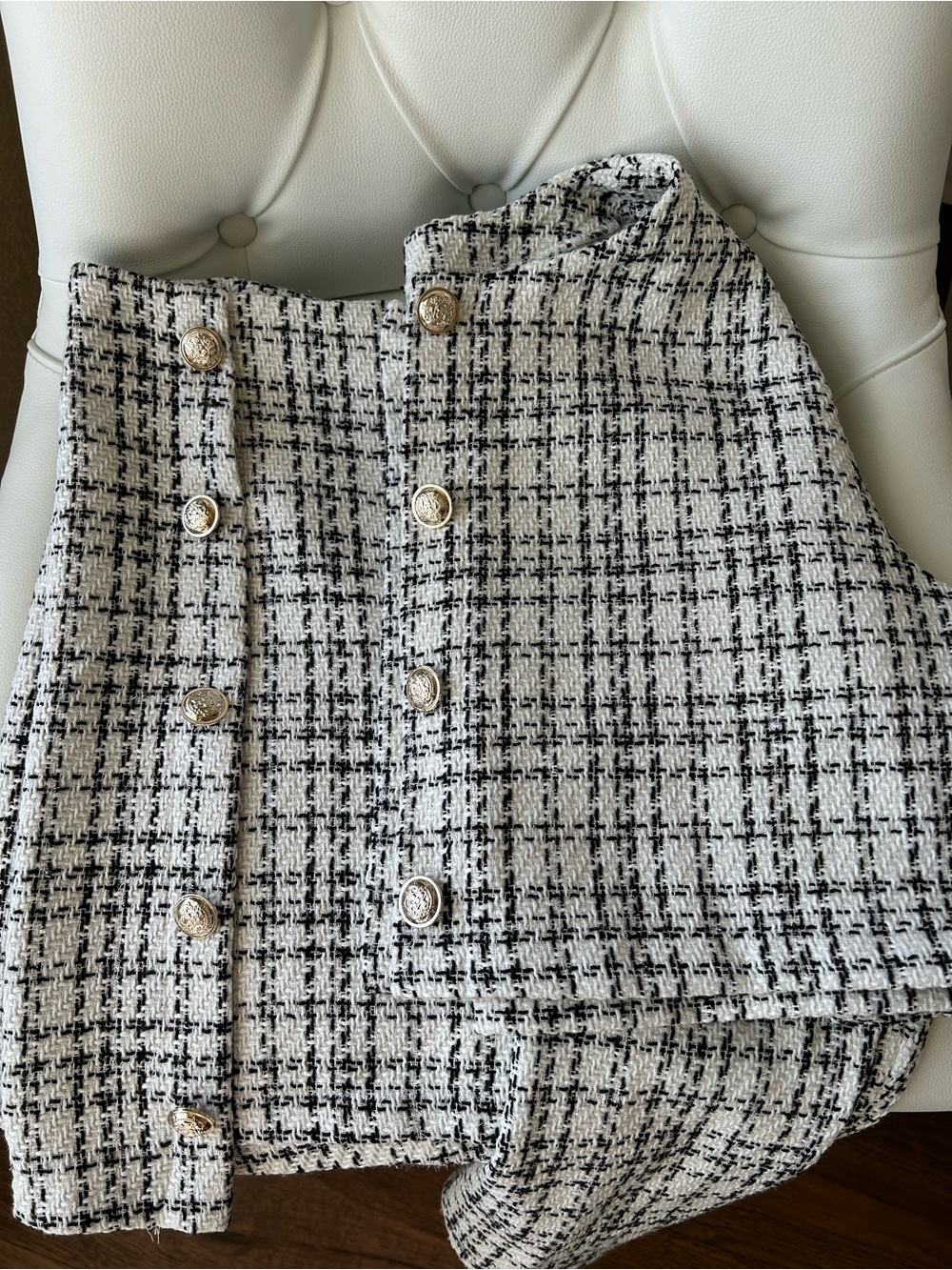 NWOT Black & White Tweed Women's Skirt Set